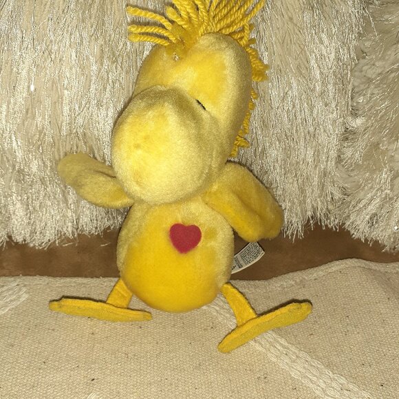 VINTAGE 1972 PEANUTS SNOOPY WOODSTOCK PLUSH 8" STUFFED ANIMAL SHAKE FOR SOUND - Picture 2 of 7
